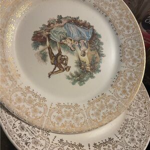 Triumph Gold and Cream Vintage Plates